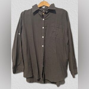Gray button up